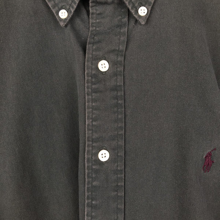 Ralph Lauren BLAKE long sleeve button down shirt, men's XL size cotton Khaki type Vintage Second Hand