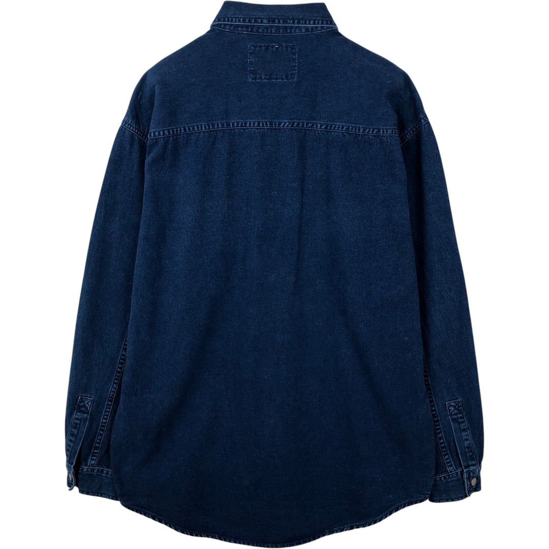 90'S Vintage Levi's Long Sleeve Denim Shirt, Men's Size Medium cotton blue type Vintage Second Hand