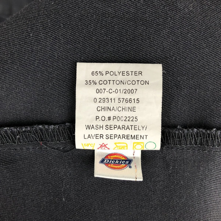 Dickies long-sleeved work shirt, men's size L (equivalent), snap buttons. polyester Charcoal Vintage Second Hand