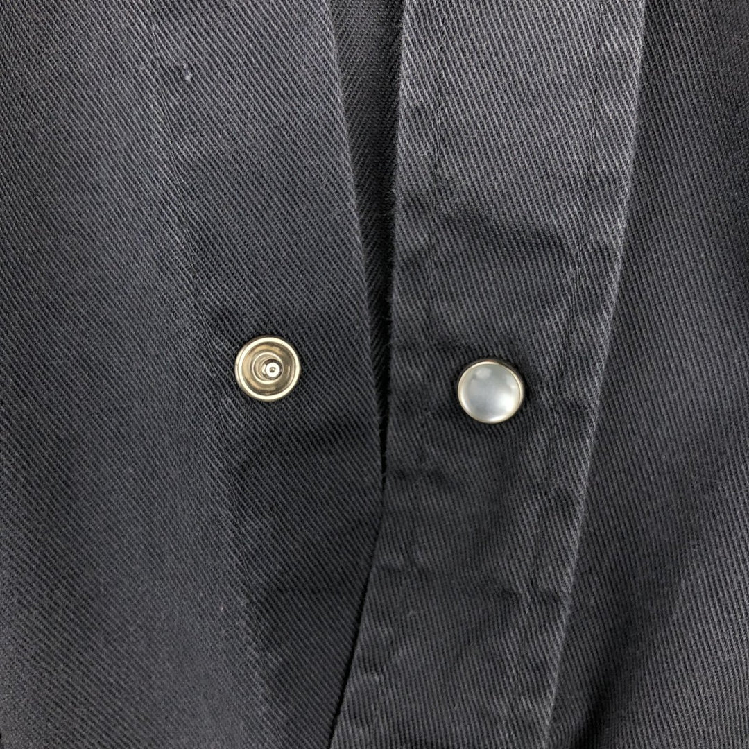 Dickies long-sleeved work shirt, men's size L (equivalent), snap buttons. polyester Charcoal Vintage Second Hand