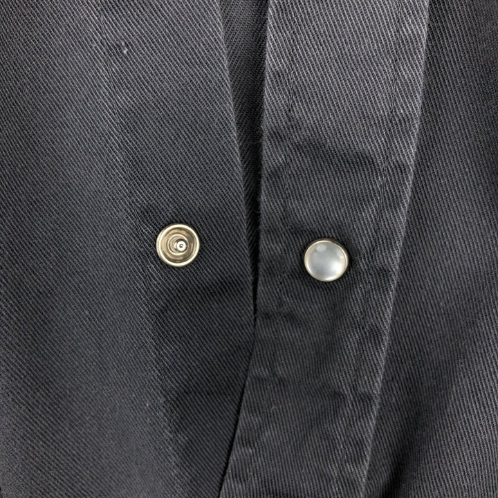 Dickies long-sleeved work shirt, men's size L (equivalent), snap buttons. polyester Charcoal Vintage Second Hand