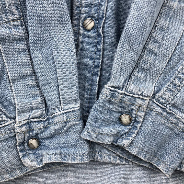 Levi's Long-Sleeve Denim Western Shirt, Men's Size XXL (approx.) unclear Blue type light blue Vintage Second Hand