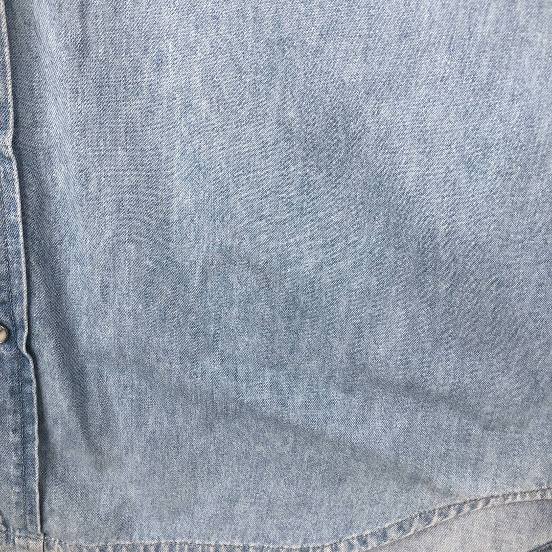 Levi's Long-Sleeve Denim Western Shirt, Men's Size XXL (approx.) unclear Blue type light blue Vintage Second Hand