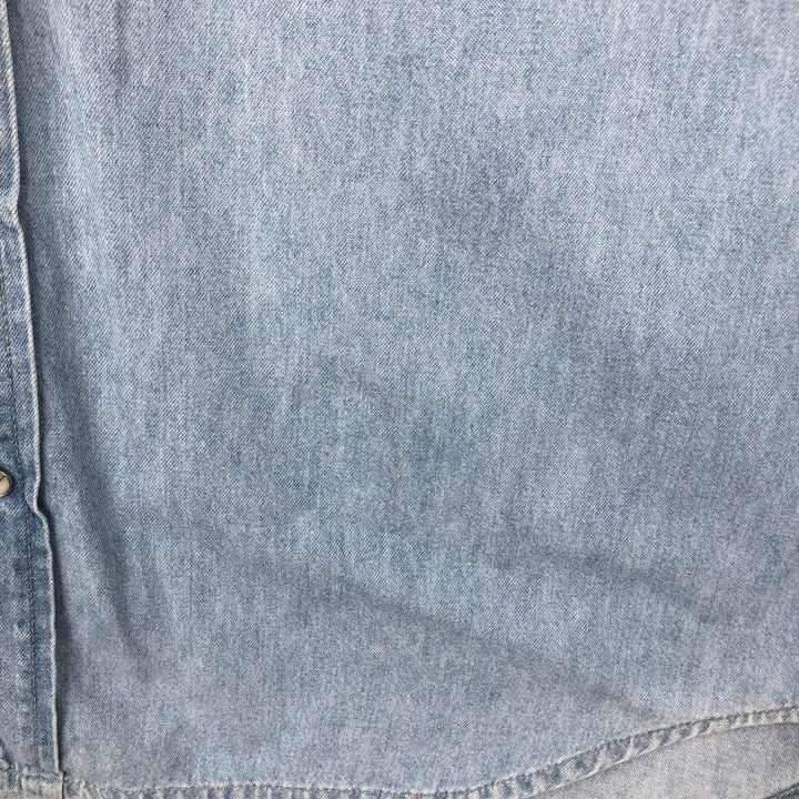 Levi's Long-Sleeve Denim Western Shirt, Men's Size XXL (approx.) unclear Blue type light blue Vintage Second Hand