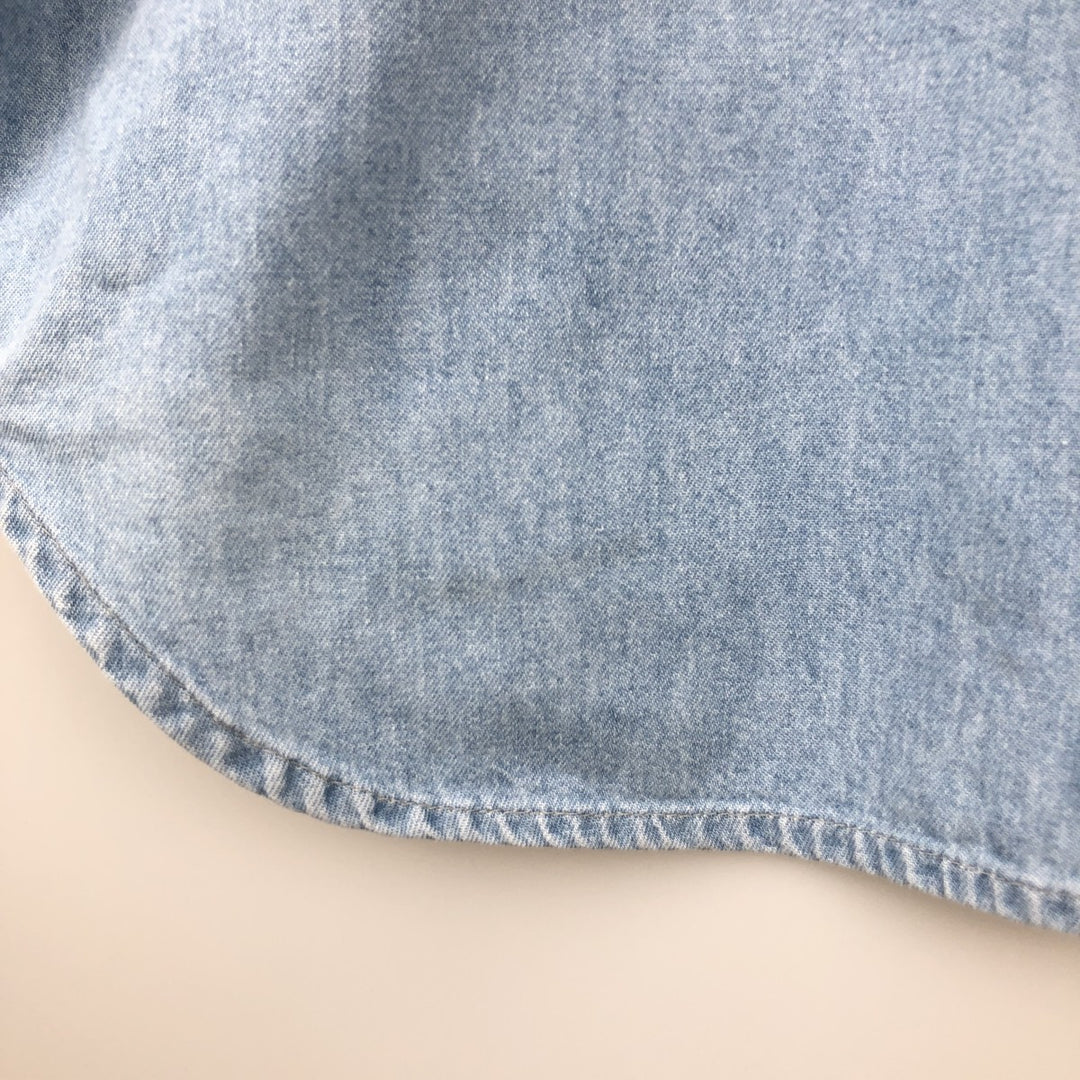 Levi's Long-Sleeve Denim Western Shirt, Men's Size XXL (approx.) unclear Blue type light blue Vintage Second Hand