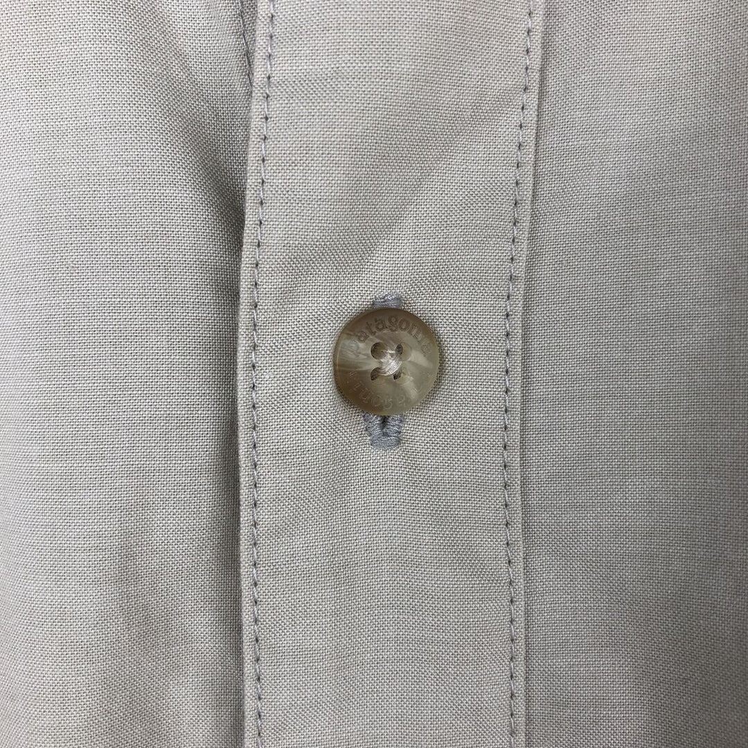 Patagonia 52230SP12 Slick Calm Shirt Long Sleeve Fishing Shirt Men's Size L (approx.) Organic cotton Beige type Vintage Second Hand