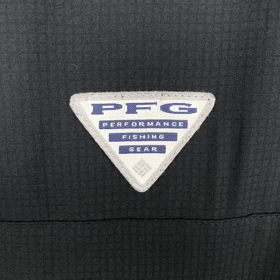 Columbia PFG OMNI-SHADE Button-Down Long-Sleeve Fishing Shirt, Men's Size XL (approx.) polyester black type Vintage Second Hand