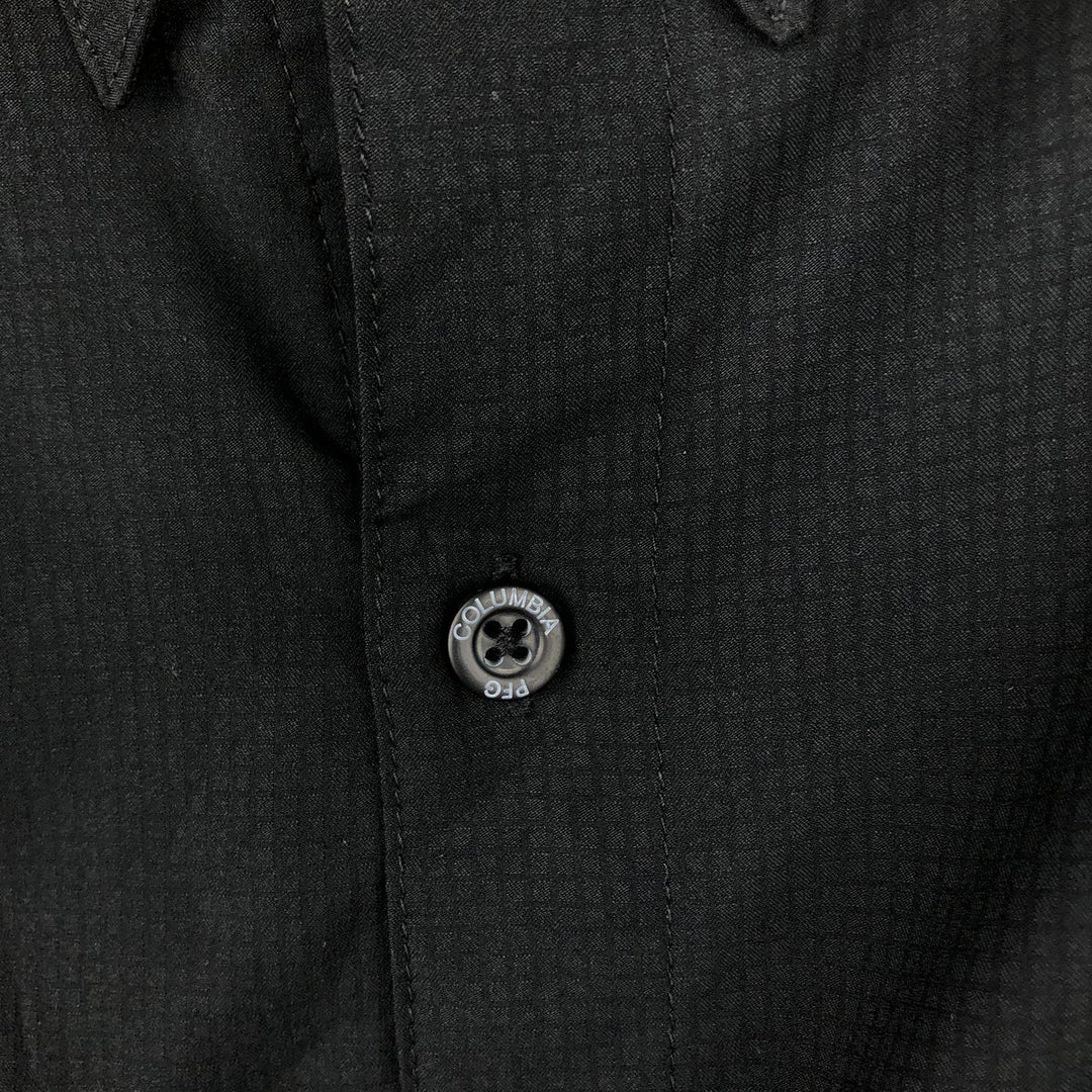 Columbia PFG OMNI-SHADE Button-Down Long-Sleeve Fishing Shirt, Men's Size XL (approx.) polyester black type Vintage Second Hand