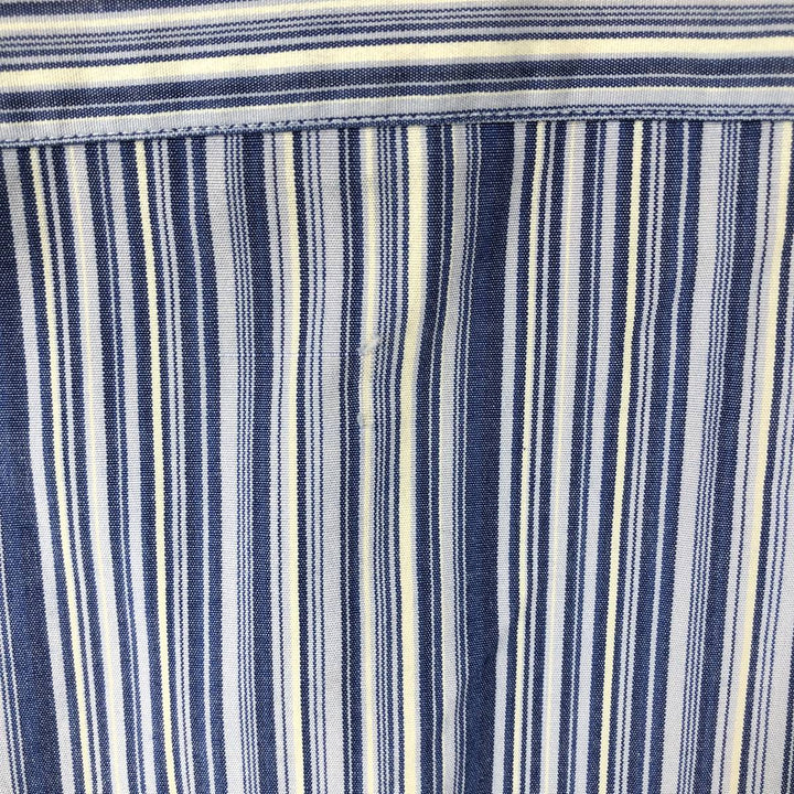 Ralph Lauren JEROME Multi-stripe Long Sleeve Cotton Striped Shirt, Men's L size cotton blue type Vintage Second Hand