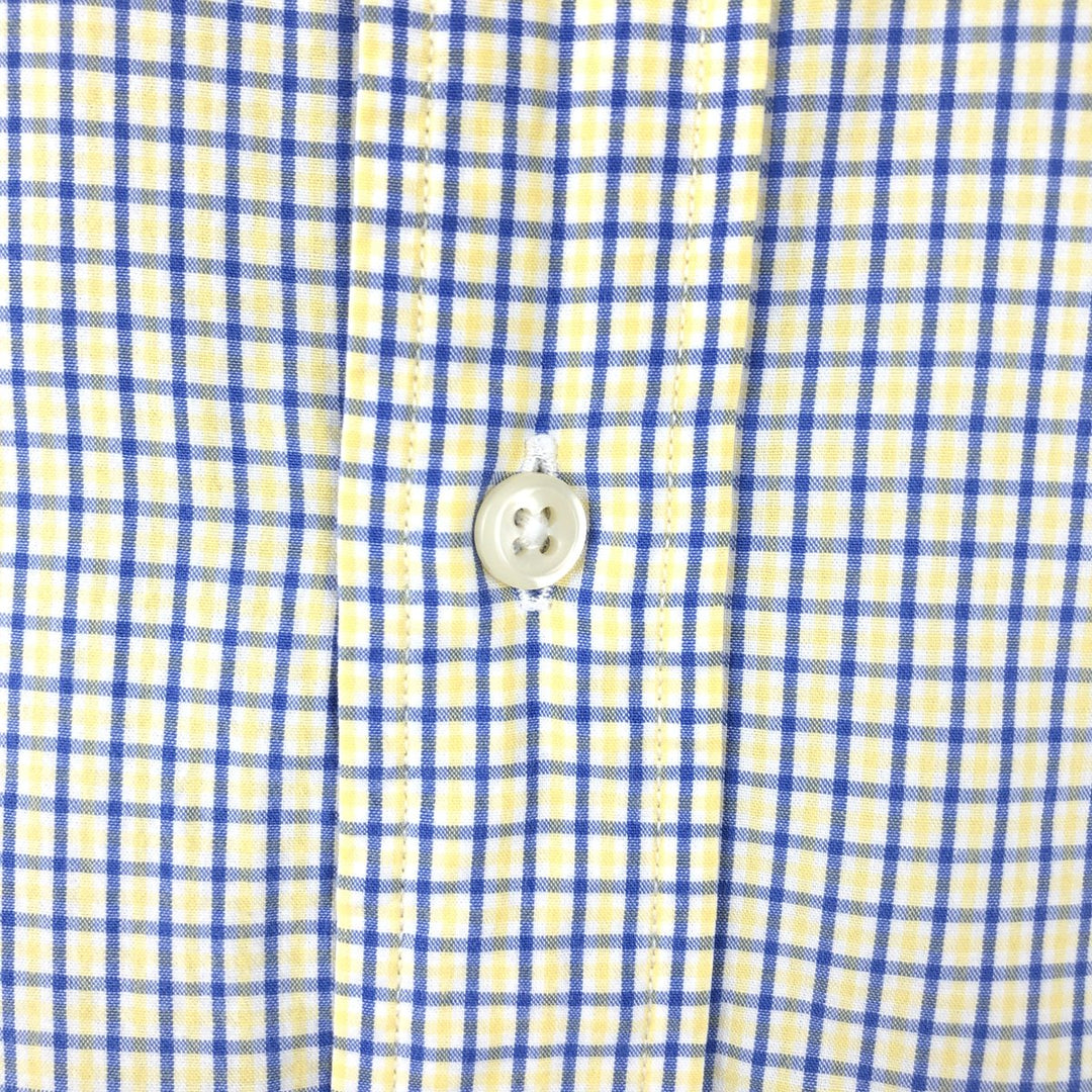 Ralph Lauren YARMOUTH Long Sleeve Button-Down Check Shirt, Men's Size L cotton white type Vintage Second Hand