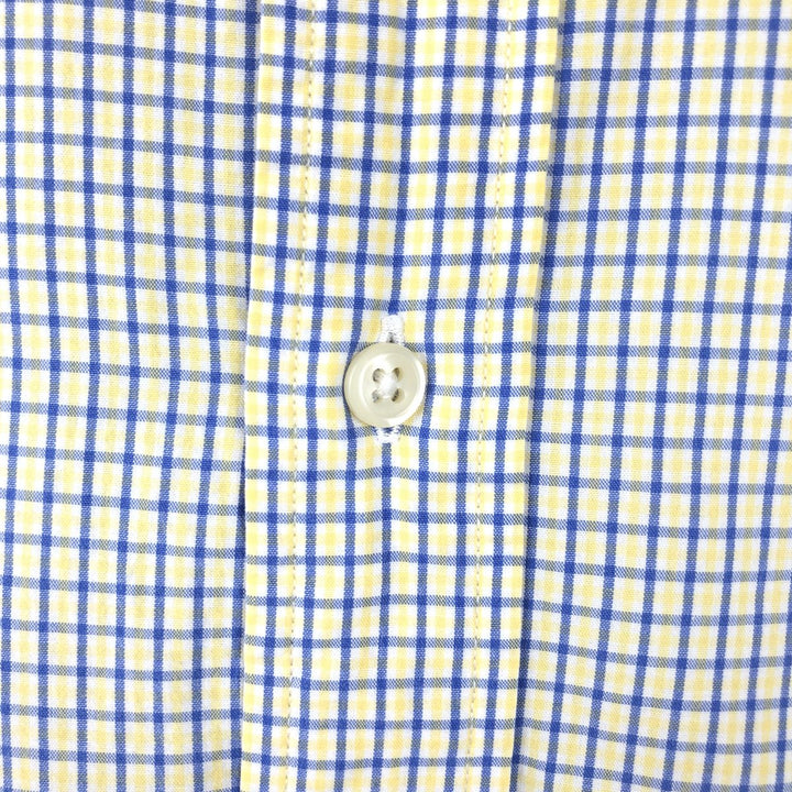 Ralph Lauren YARMOUTH Long Sleeve Button-Down Check Shirt, Men's Size L cotton white type Vintage Second Hand