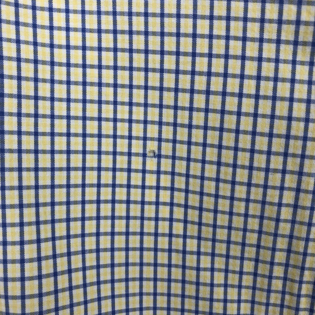 Ralph Lauren YARMOUTH Long Sleeve Button-Down Check Shirt, Men's Size L cotton white type Vintage Second Hand