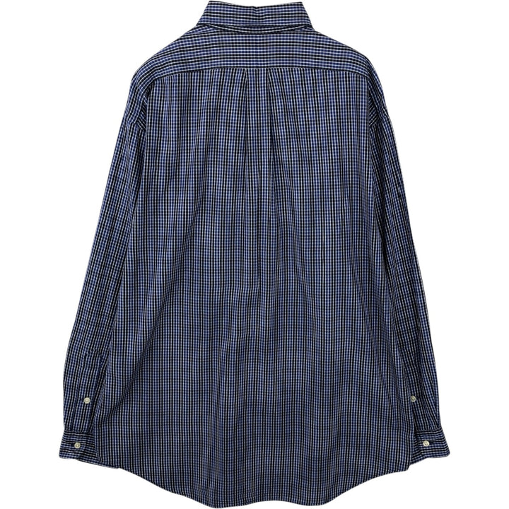 Ralph Lauren BLAKE long sleeve button down check shirt, men's size L cotton blue type Vintage Second Hand