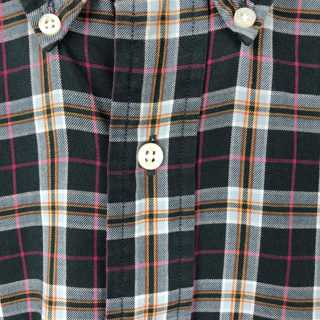 Ralph Lauren CUSTOM FIT long sleeve button down check shirt, men's size L cotton green type Vintage Second Hand
