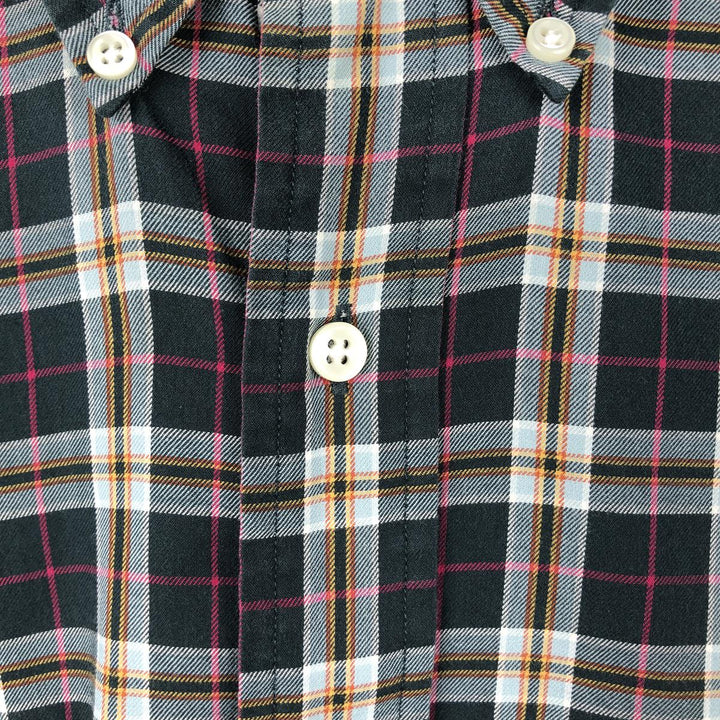 Ralph Lauren CUSTOM FIT long sleeve button down check shirt, men's size L cotton green type Vintage Second Hand