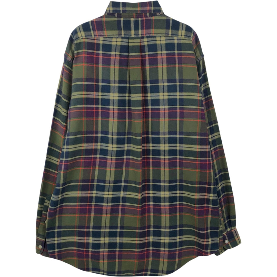 Ralph Lauren GOLF CLASSIC FIT Long-Sleeve Button-Down Check Shirt, Men's Size L (approx.) cotton green type Vintage Second Hand