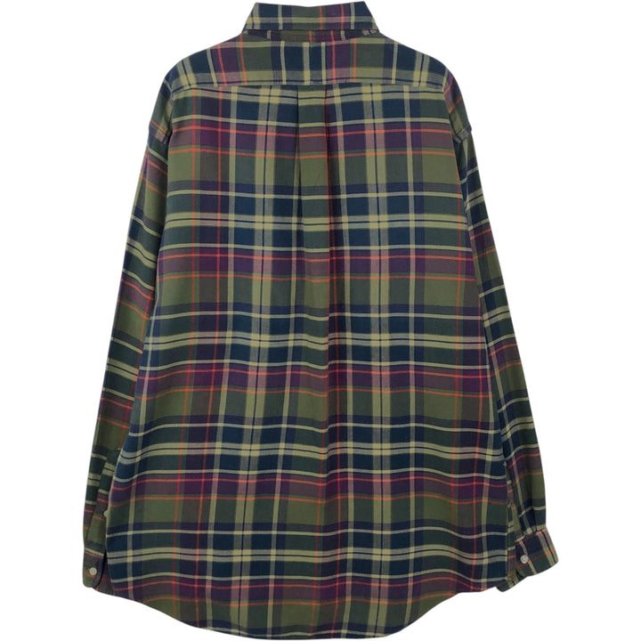 Ralph Lauren GOLF CLASSIC FIT Long-Sleeve Button-Down Check Shirt, Men's Size L (approx.) cotton green type Vintage Second Hand