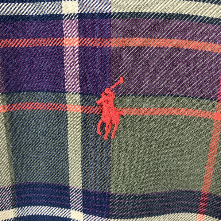 Ralph Lauren GOLF CLASSIC FIT Long-Sleeve Button-Down Check Shirt, Men's Size L (approx.) cotton green type Vintage Second Hand
