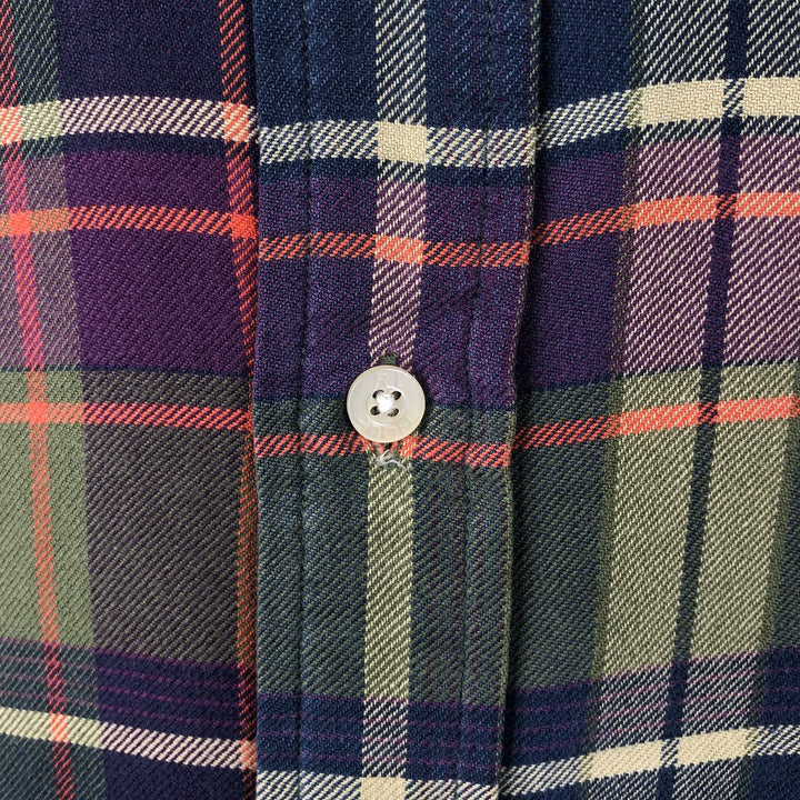 Ralph Lauren GOLF CLASSIC FIT Long-Sleeve Button-Down Check Shirt, Men's Size L (approx.) cotton green type Vintage Second Hand