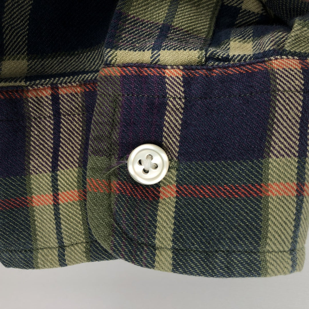 Ralph Lauren GOLF CLASSIC FIT Long-Sleeve Button-Down Check Shirt, Men's Size L (approx.) cotton green type Vintage Second Hand