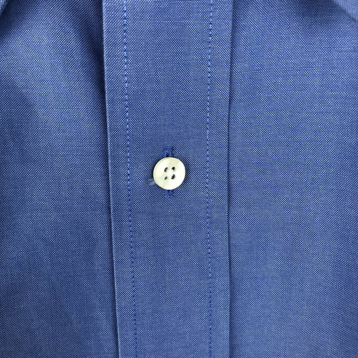 Brooks Brothers 346 Regular Fit Long-Sleeve Cotton Shirt, Men's Size XL (approx.) cotton blue type Vintage Second Hand