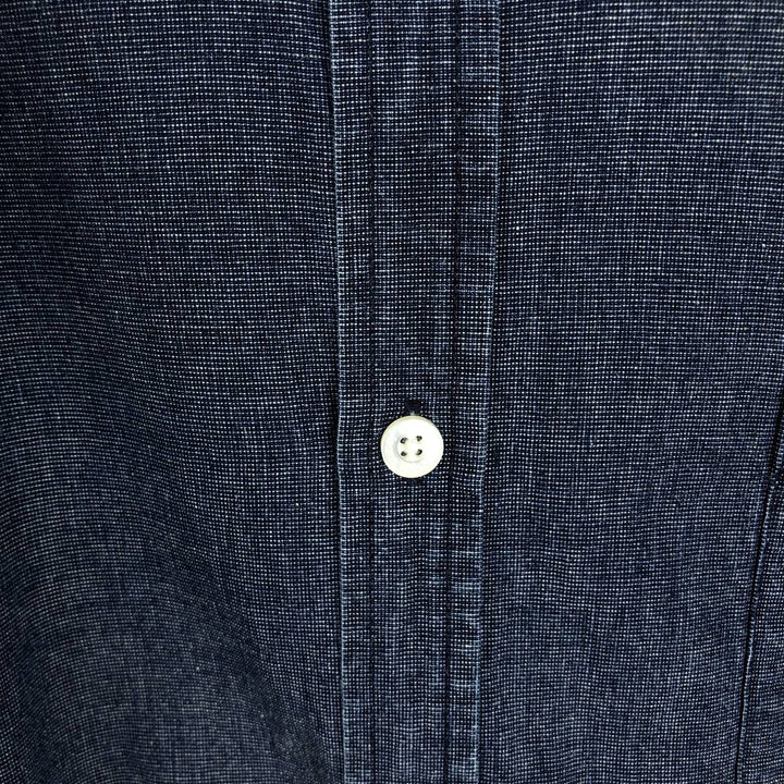 90s-00'S Calvin Klein Jeans Long-Sleeve Button-Down Shirt, Men's Size XL (Vintage) cotton navy blue type Vintage Second Hand
