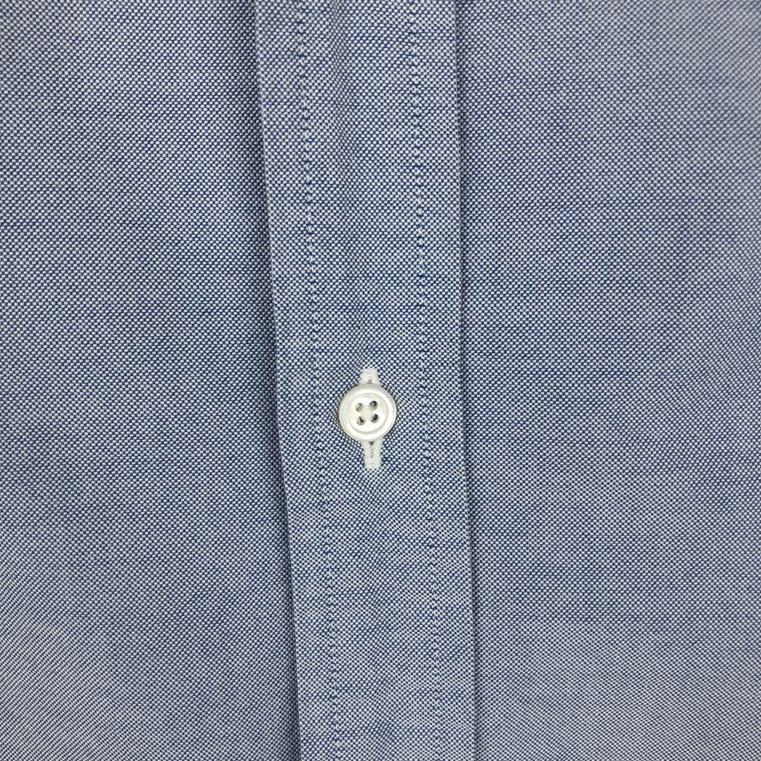 Brooks Brothers Est.1818 MILANO Long-Sleeve Button-Down Shirt, Made in USA, Men's Size S (approx.) Supima Cotton Blue type light blue Vintage Second Hand