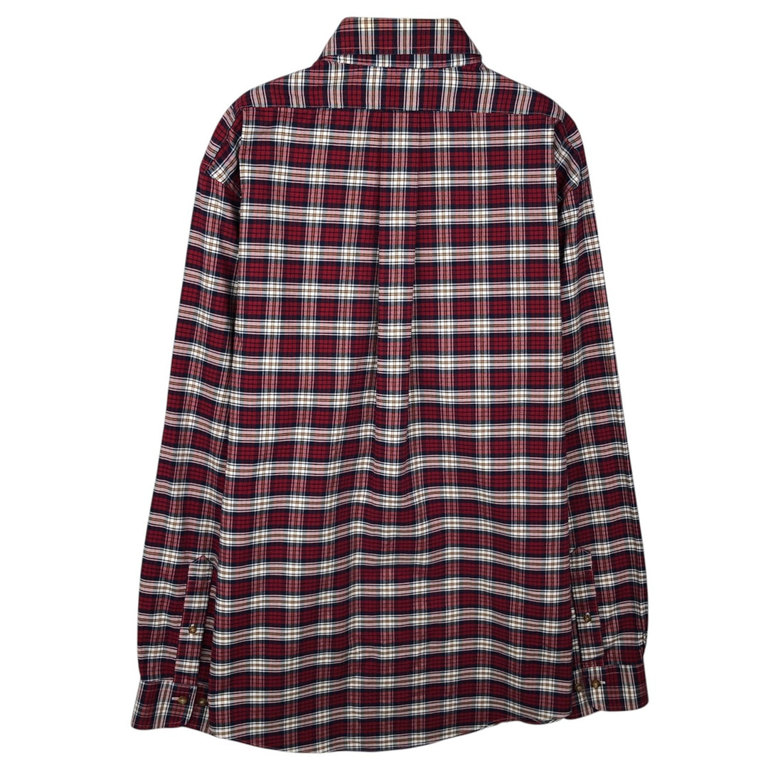 Brooks Brothers 1818 Long Sleeve Button-Down Check Shirt, Men's Size XL Supima Cotton red type Vintage Second Hand