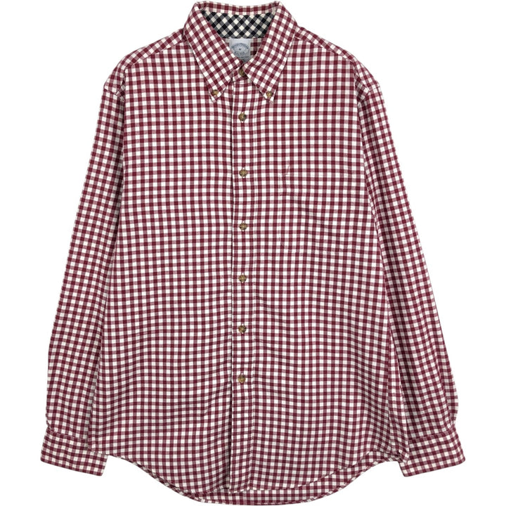 Brooks Brothers Est.1818 Gingham Check Short Sleeve Button Down Check Shirt Men's M cotton red type Vintage Second Hand