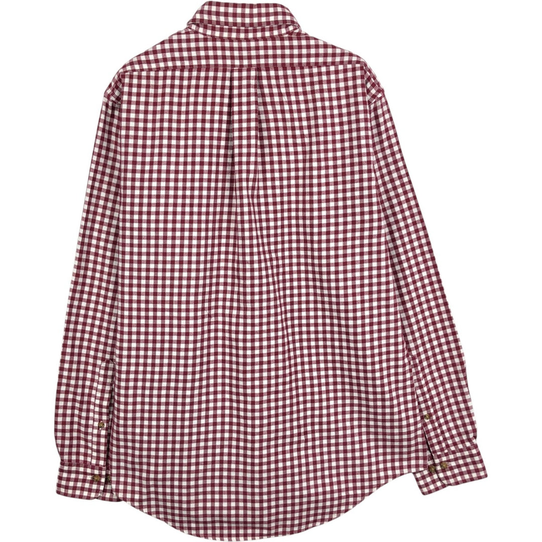 Brooks Brothers Est.1818 Gingham Check Short Sleeve Button Down Check Shirt Men's M cotton red type Vintage Second Hand