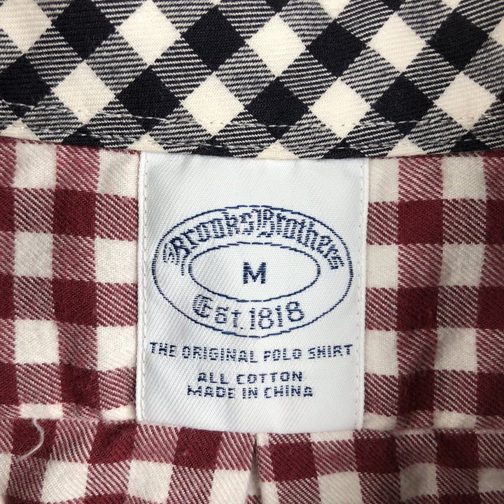 Brooks Brothers Est.1818 Gingham Check Short Sleeve Button Down Check Shirt Men's M cotton red type Vintage Second Hand
