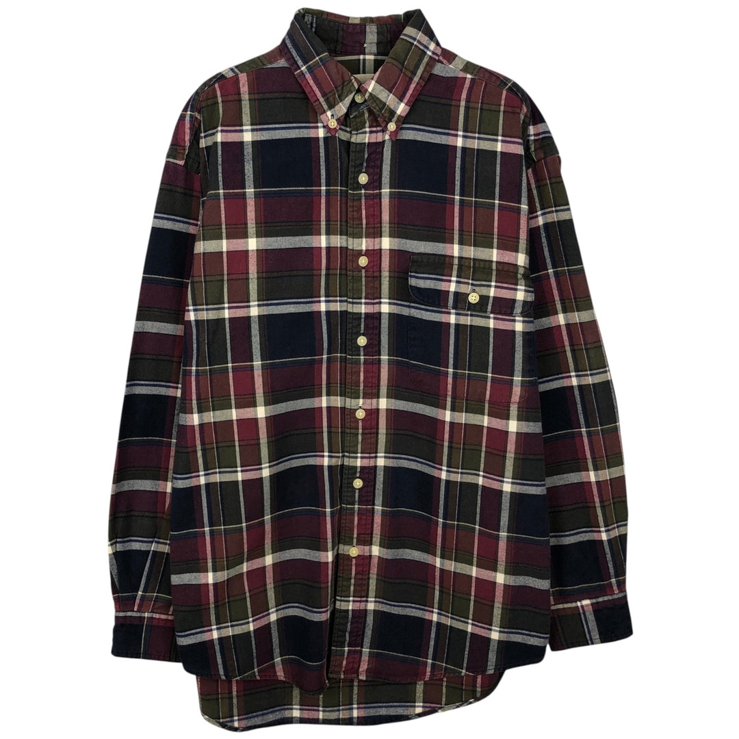 2000'S Eddie Bauer Long-Sleeve Button-Down Check Shirt, Men's Size S (approx.) cotton multicolor Vintage Second Hand