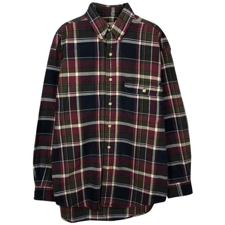 2000'S Eddie Bauer Long-Sleeve Button-Down Check Shirt, Men's Size S (approx.) cotton multicolor Vintage Second Hand