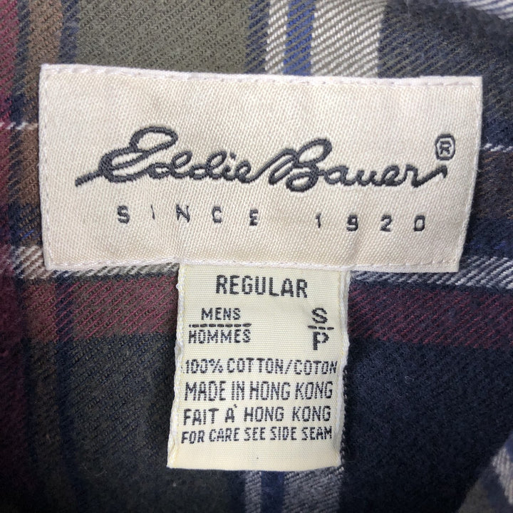 2000'S Eddie Bauer Long-Sleeve Button-Down Check Shirt, Men's Size S (approx.) cotton multicolor Vintage Second Hand