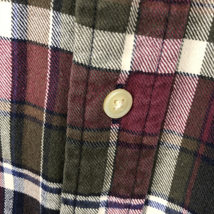 2000'S Eddie Bauer Long-Sleeve Button-Down Check Shirt, Men's Size S (approx.) cotton multicolor Vintage Second Hand