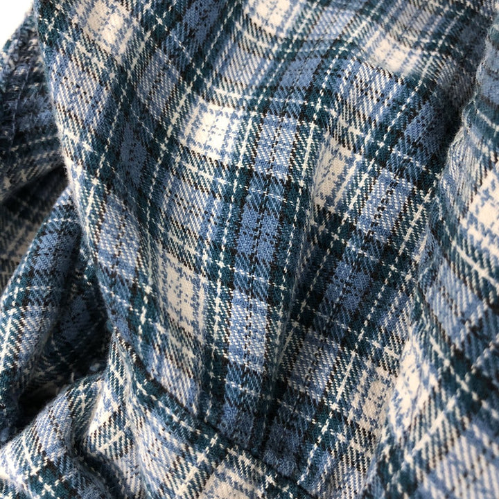 90'S GAP Vintage Long Sleeve Button-Down Check Shirt, Men's Size L cotton blue type Vintage Second Hand