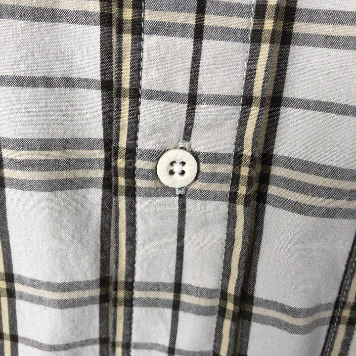 Vintage 90s-00'S Timberland long-sleeved button-down check shirt, men's size L cotton Beige type Vintage Second Hand