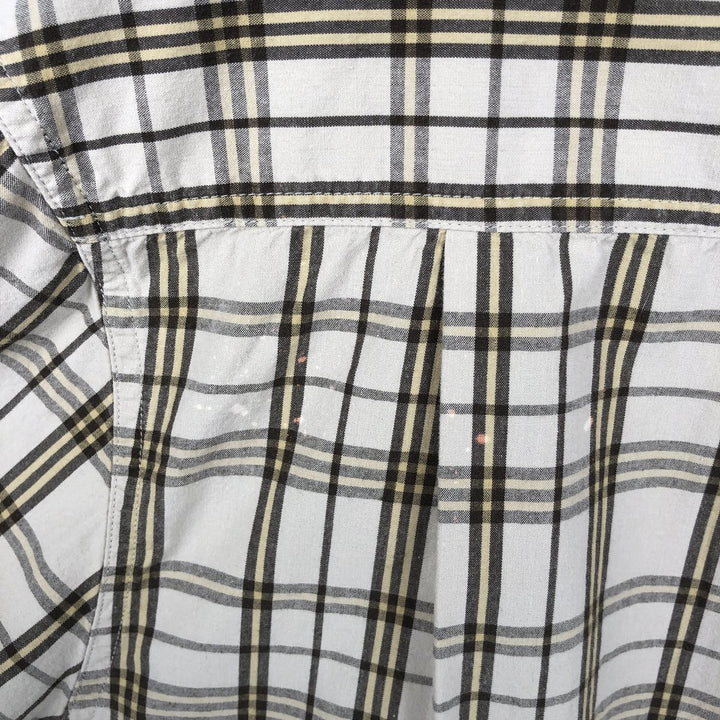 Vintage 90s-00'S Timberland long-sleeved button-down check shirt, men's size L cotton Beige type Vintage Second Hand