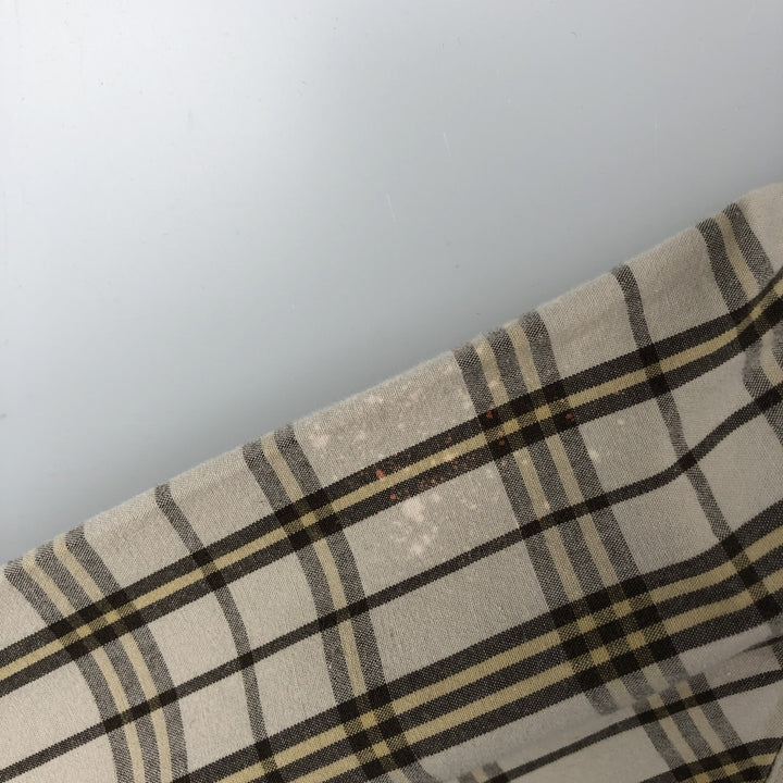 Vintage 90s-00'S Timberland long-sleeved button-down check shirt, men's size L cotton Beige type Vintage Second Hand
