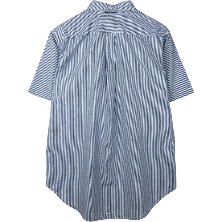 Ralph Lauren Classic Fit Seersucker Short Sleeve Button Down Striped Shirt Men's Size L cotton Blue type light blue Vintage Second Hand