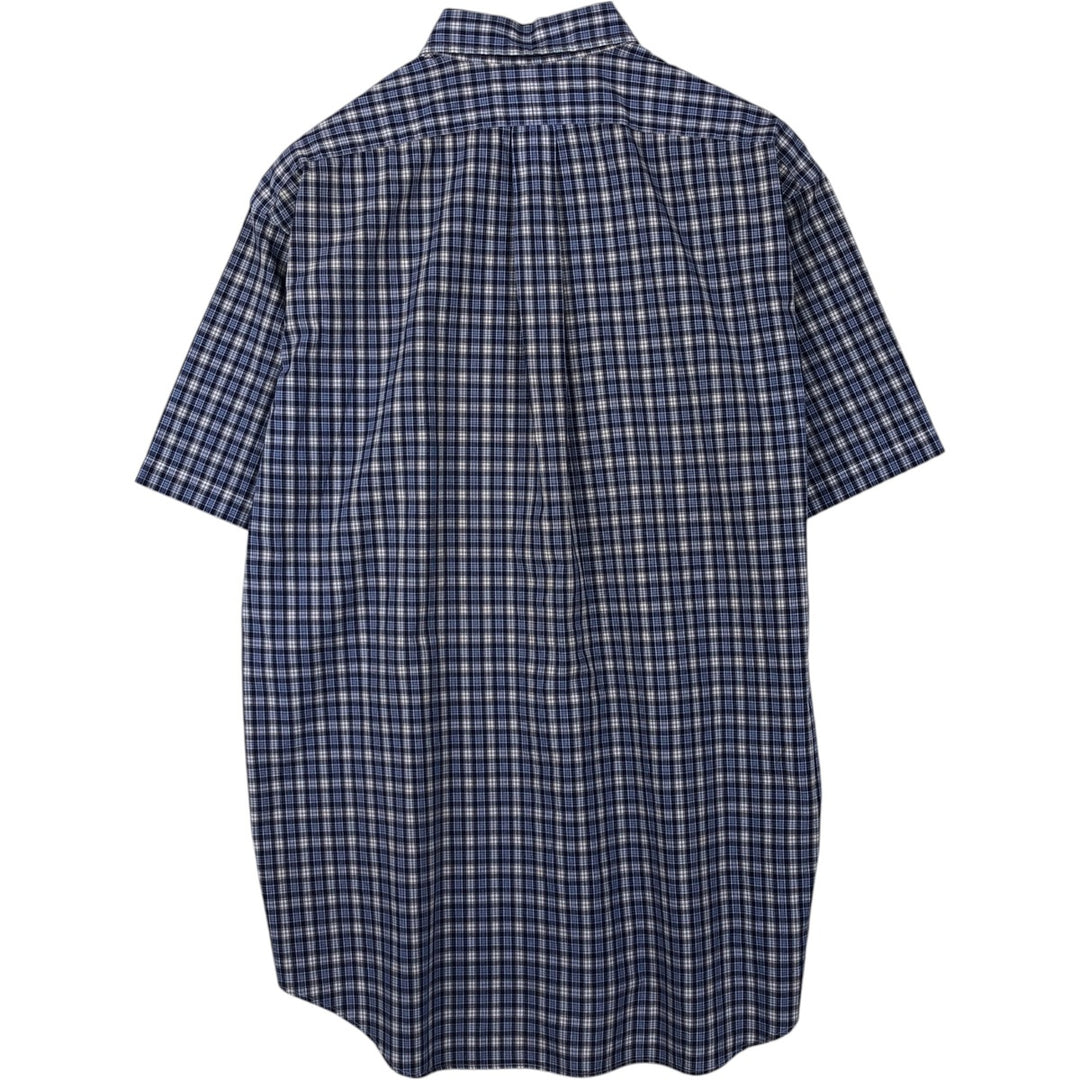 Ralph Lauren BLAKE Short-Sleeve Button-Down Check Shirt, Size L (Men's equivalent to size L) cotton blue type Vintage Second Hand
