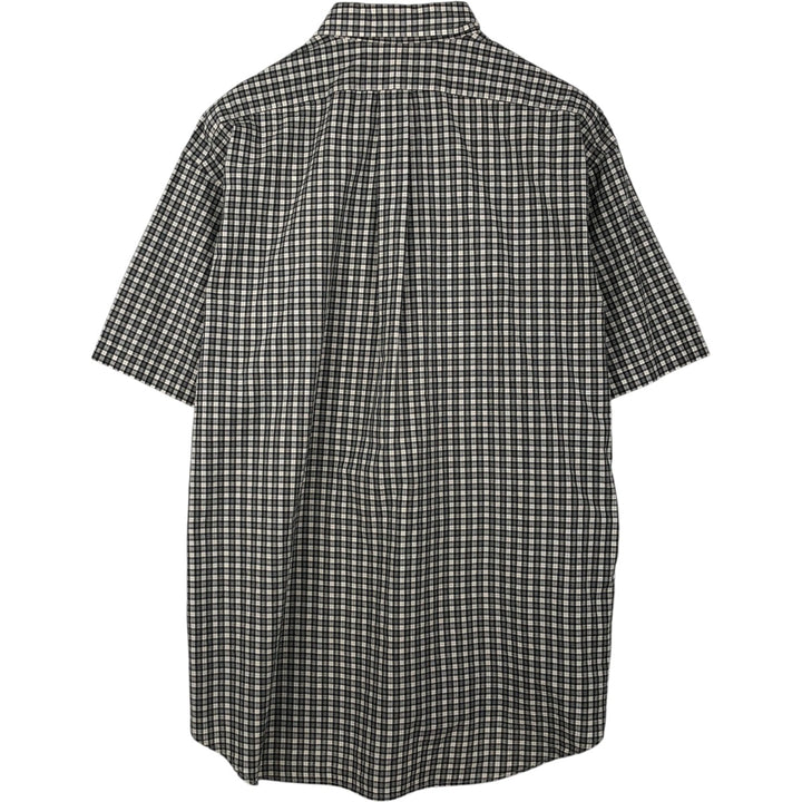 Ralph Lauren BLAKE short sleeve button down check shirt men's XL size cotton black type Vintage Second Hand