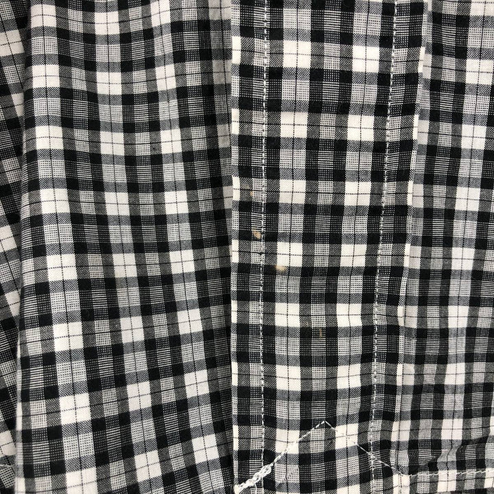 Ralph Lauren BLAKE short sleeve button down check shirt men's XL size cotton black type Vintage Second Hand