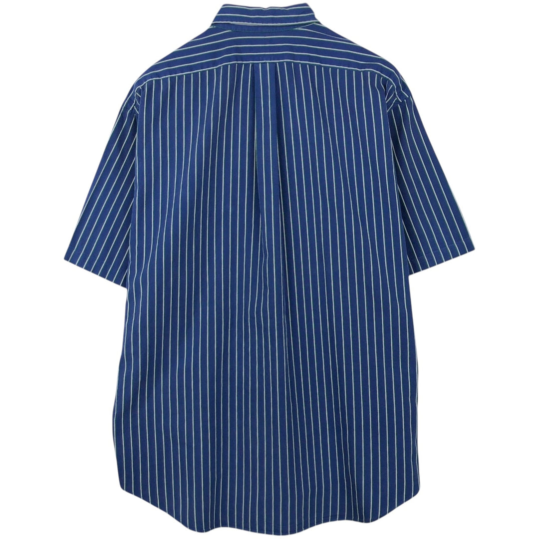 Ralph Lauren BLAIRE long sleeve button down striped shirt, men's XL size cotton blue type Vintage Second Hand