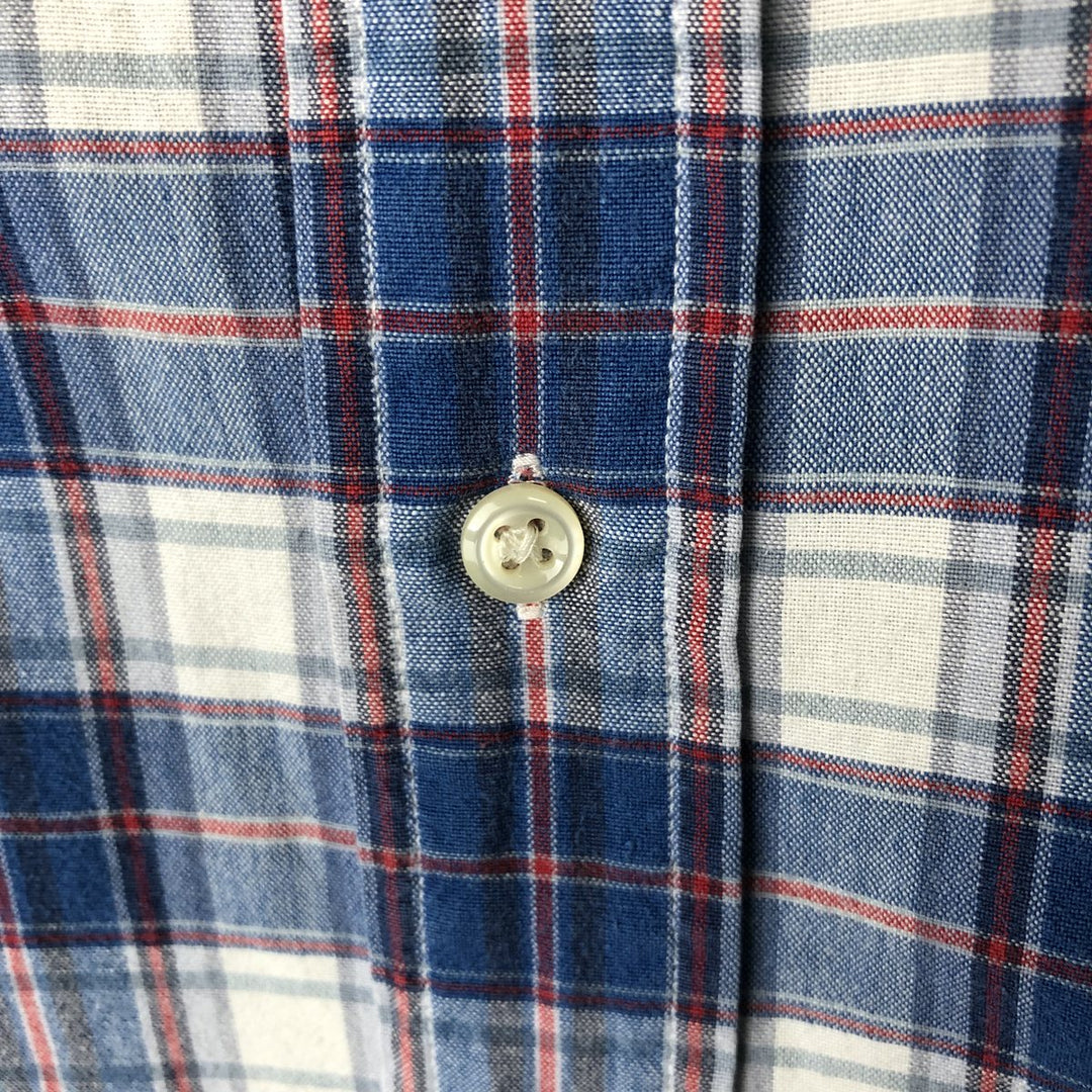 2000'S Ralph Lauren BLAKE Short-Sleeve Button-Down Check Shirt, Men's Size L (approx.) cotton blue type Vintage Second Hand