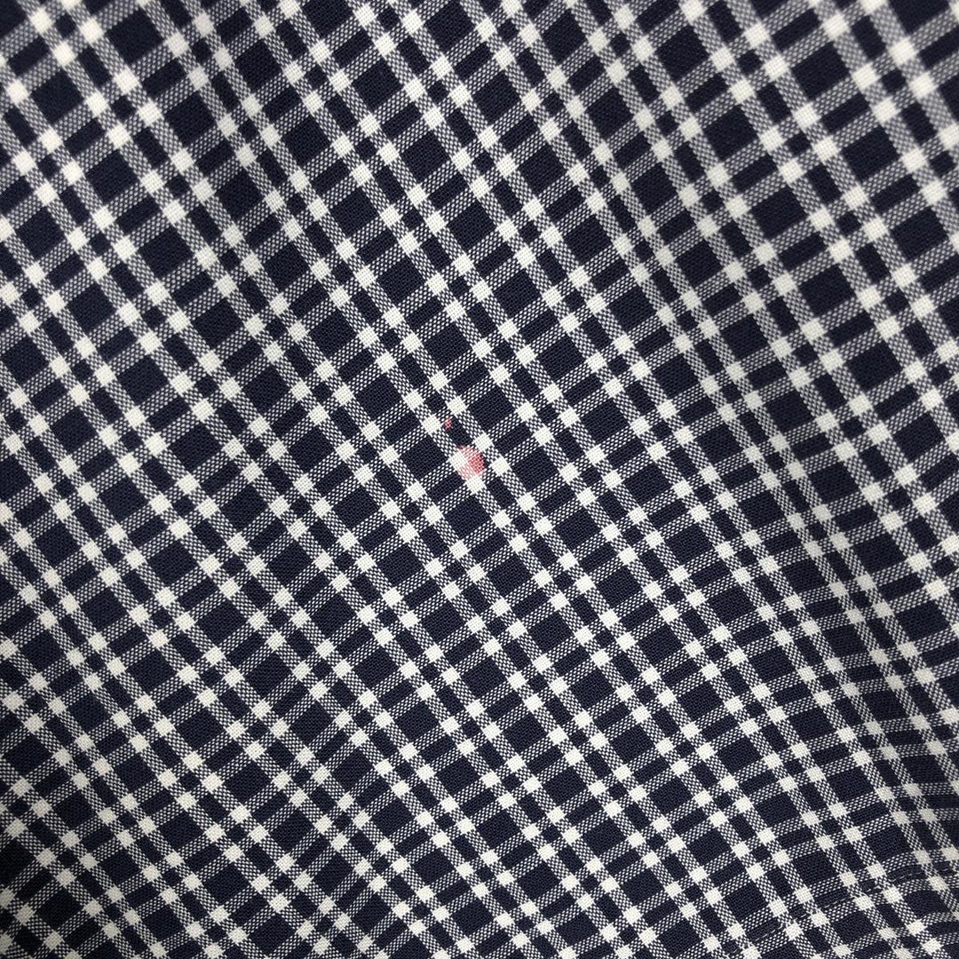 Ralph Lauren BLAKE short sleeve button down check shirt men's XL size cotton navy blue type Vintage Second Hand