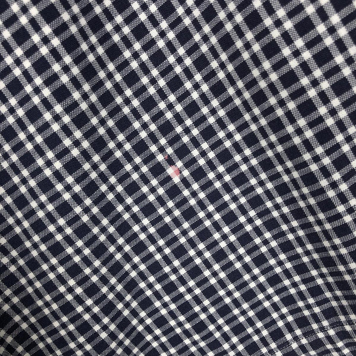 Ralph Lauren BLAKE short sleeve button down check shirt men's XL size cotton navy blue type Vintage Second Hand