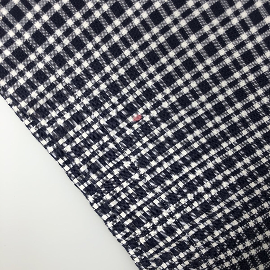 Ralph Lauren BLAKE short sleeve button down check shirt men's XL size cotton navy blue type Vintage Second Hand