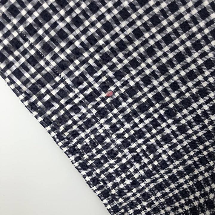 Ralph Lauren BLAKE short sleeve button down check shirt men's XL size cotton navy blue type Vintage Second Hand