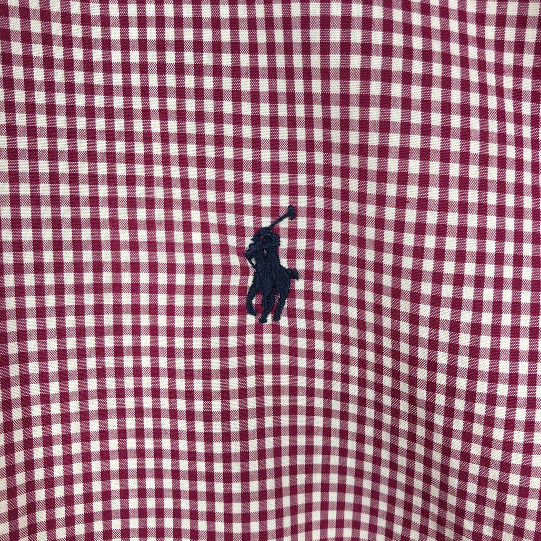 Ralph Lauren BLAKE Gingham Check Short Sleeve Button Down Check Shirt Men's XL cotton red type Vintage Second Hand
